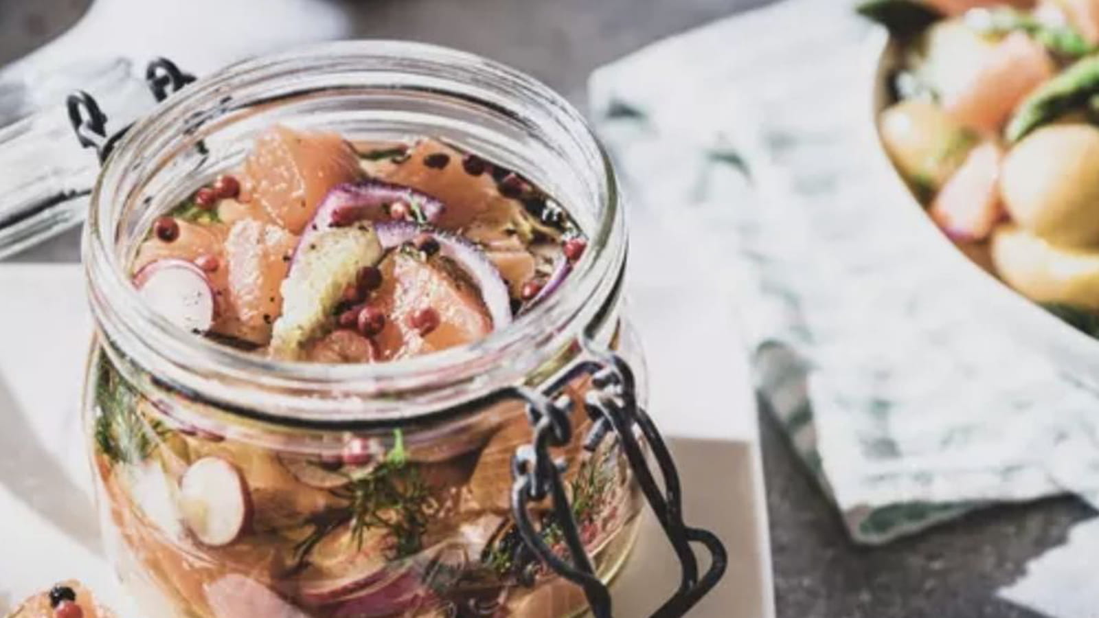 Salade de saumon de Norvège mariné
