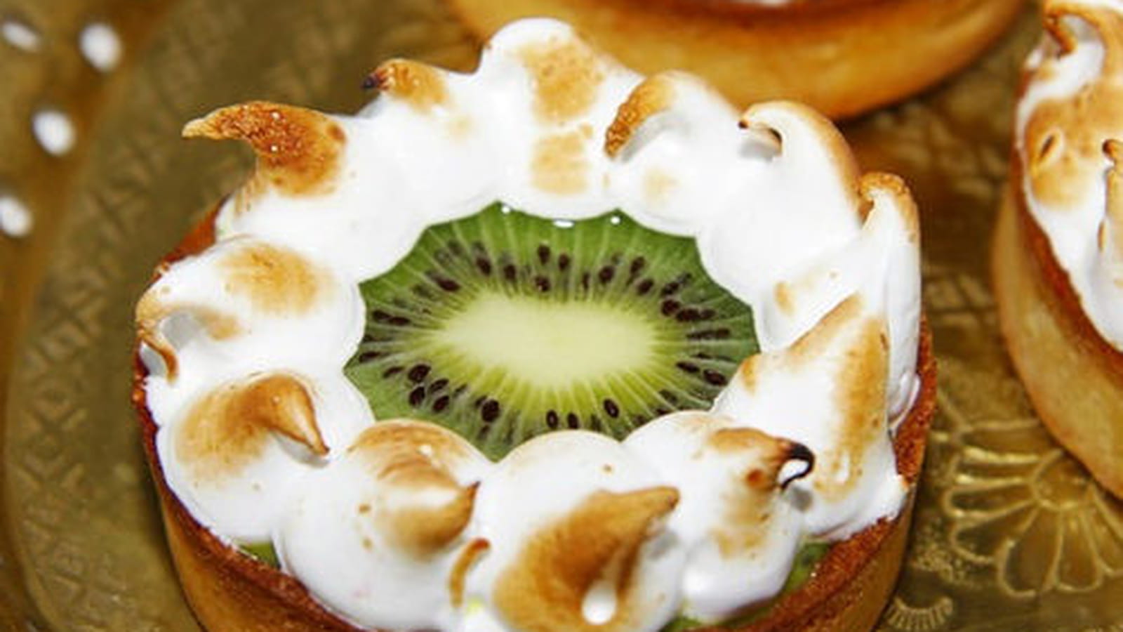 Tarte aux kiwis meringuée