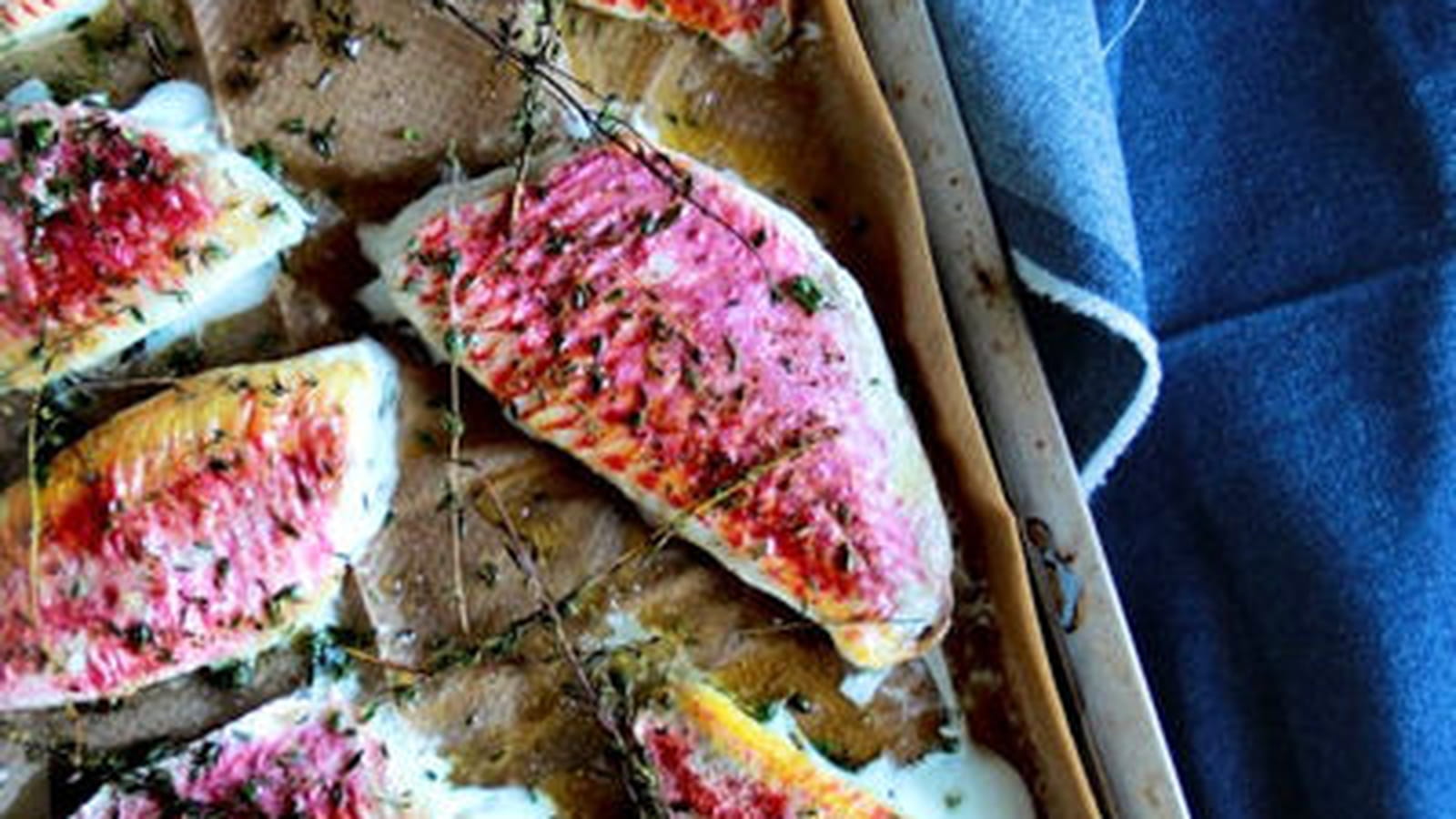 Filets de rougets à la fleur de sel et thym