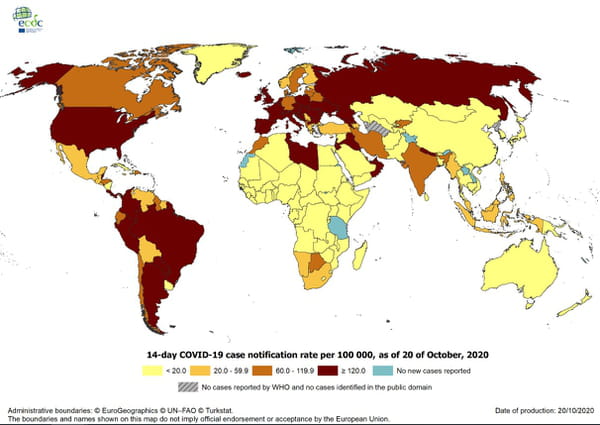 covid carte monde