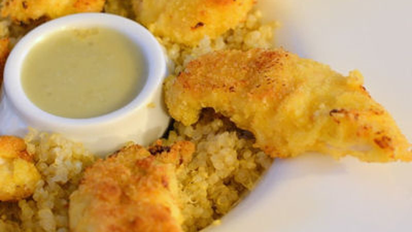Aiguillettes de poulet panées sauce au gorgonzola