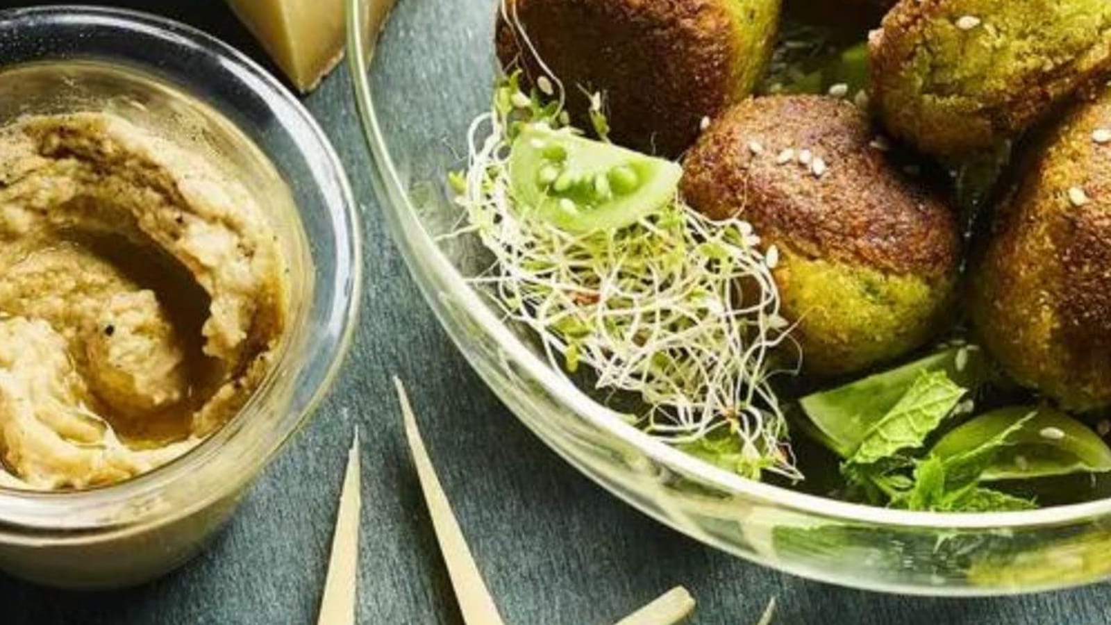 Falafels aux pois chiches fourrés au Gruyère