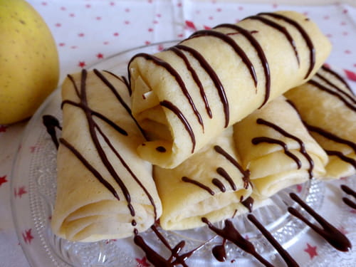 Crêpes roulées pommes cannelle