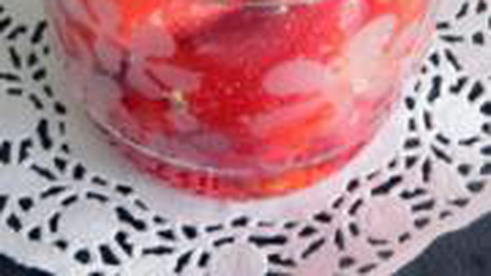 Verrine de fraises à la violette