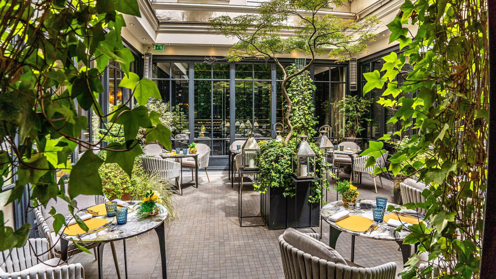 Terrasse Vallauris de l'hôtel Burgundy à Paris