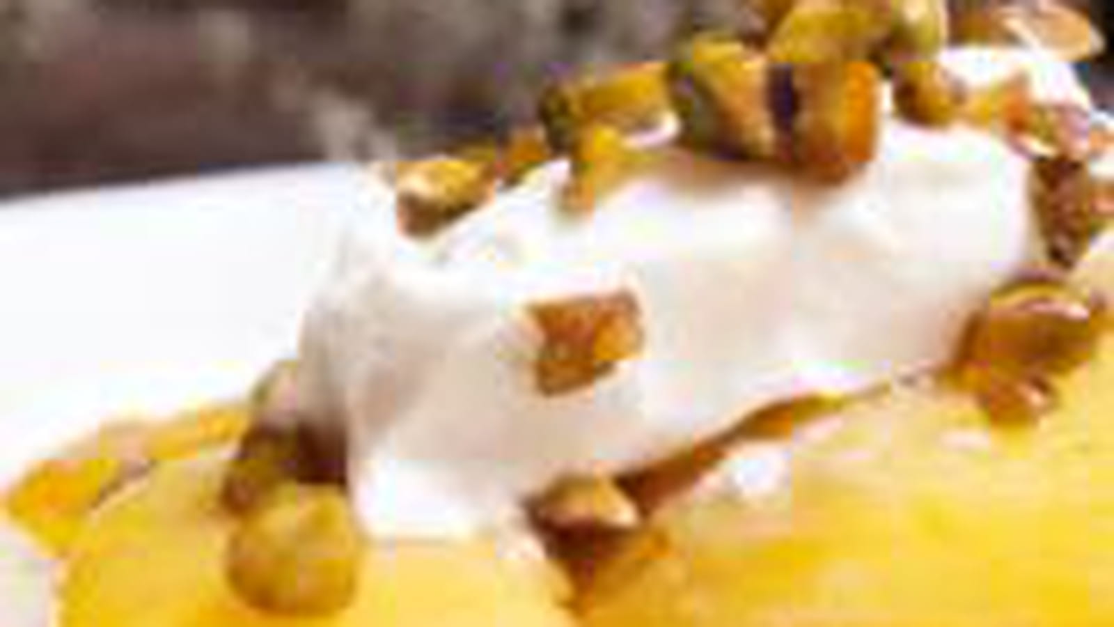 Mangue, ricotta et pistaches