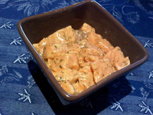 Tartare de saumon aneth et citron
