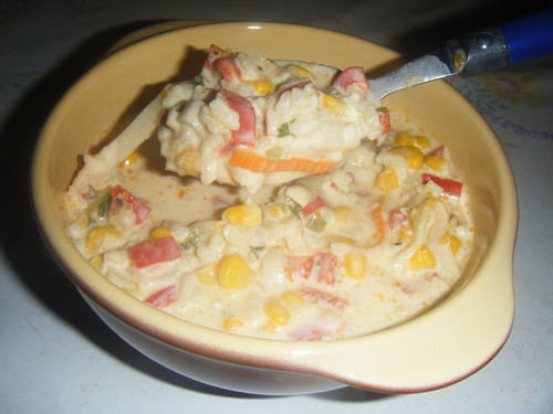 Soupe de surimi épicée au maÏs