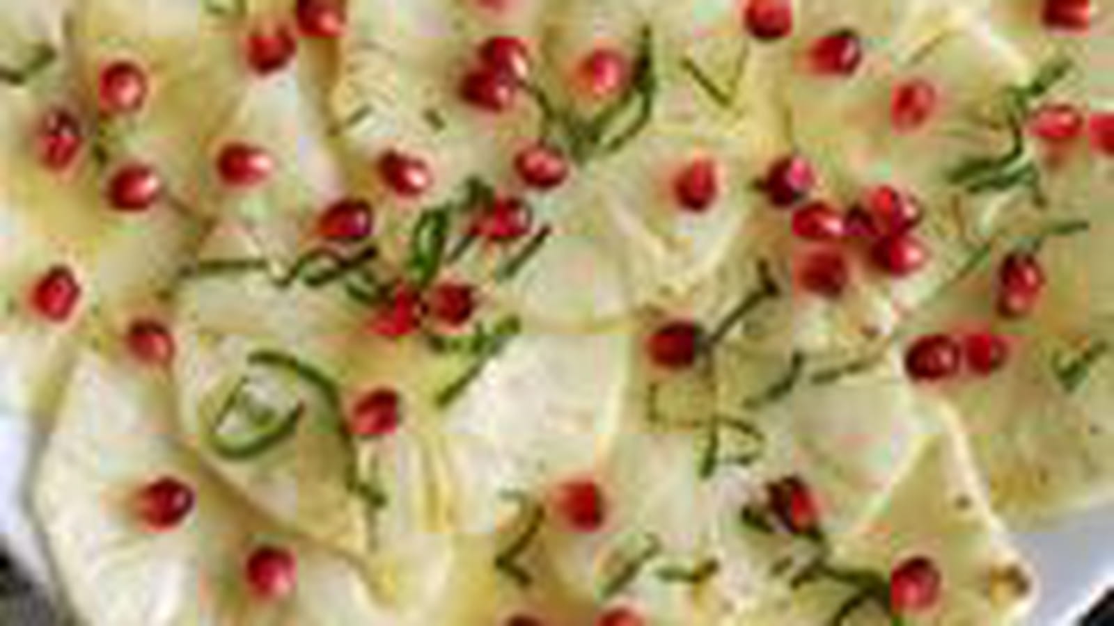 Carpaccio d'ananas à la grenade