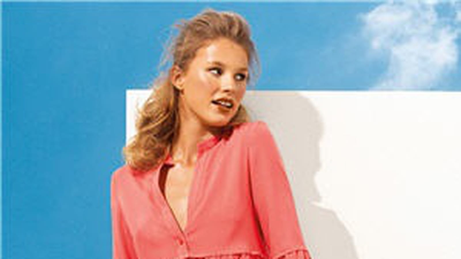 Robe corail de La Redoute