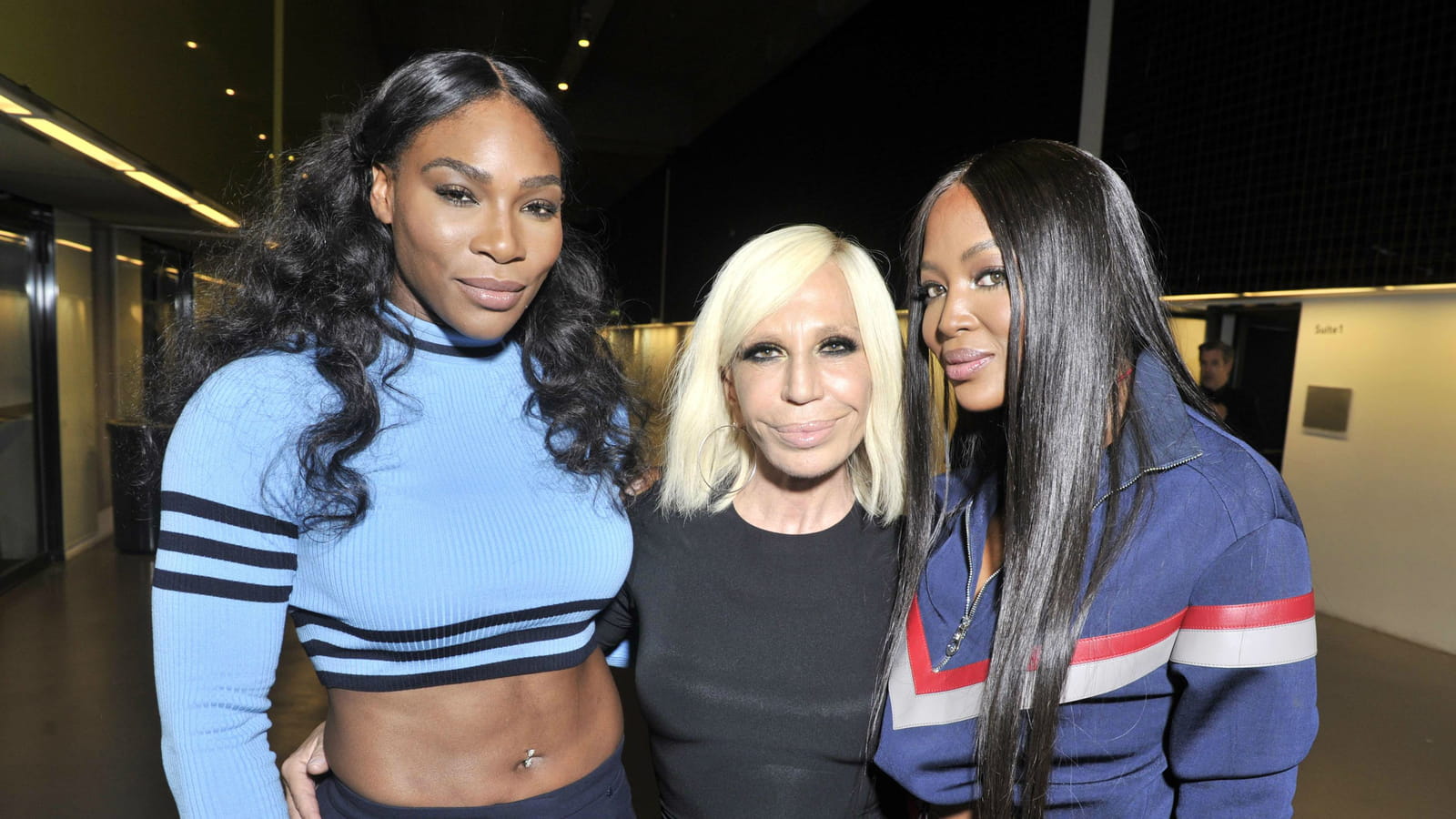 Serena Williams, Donatella Versace et Naomi Campbell
