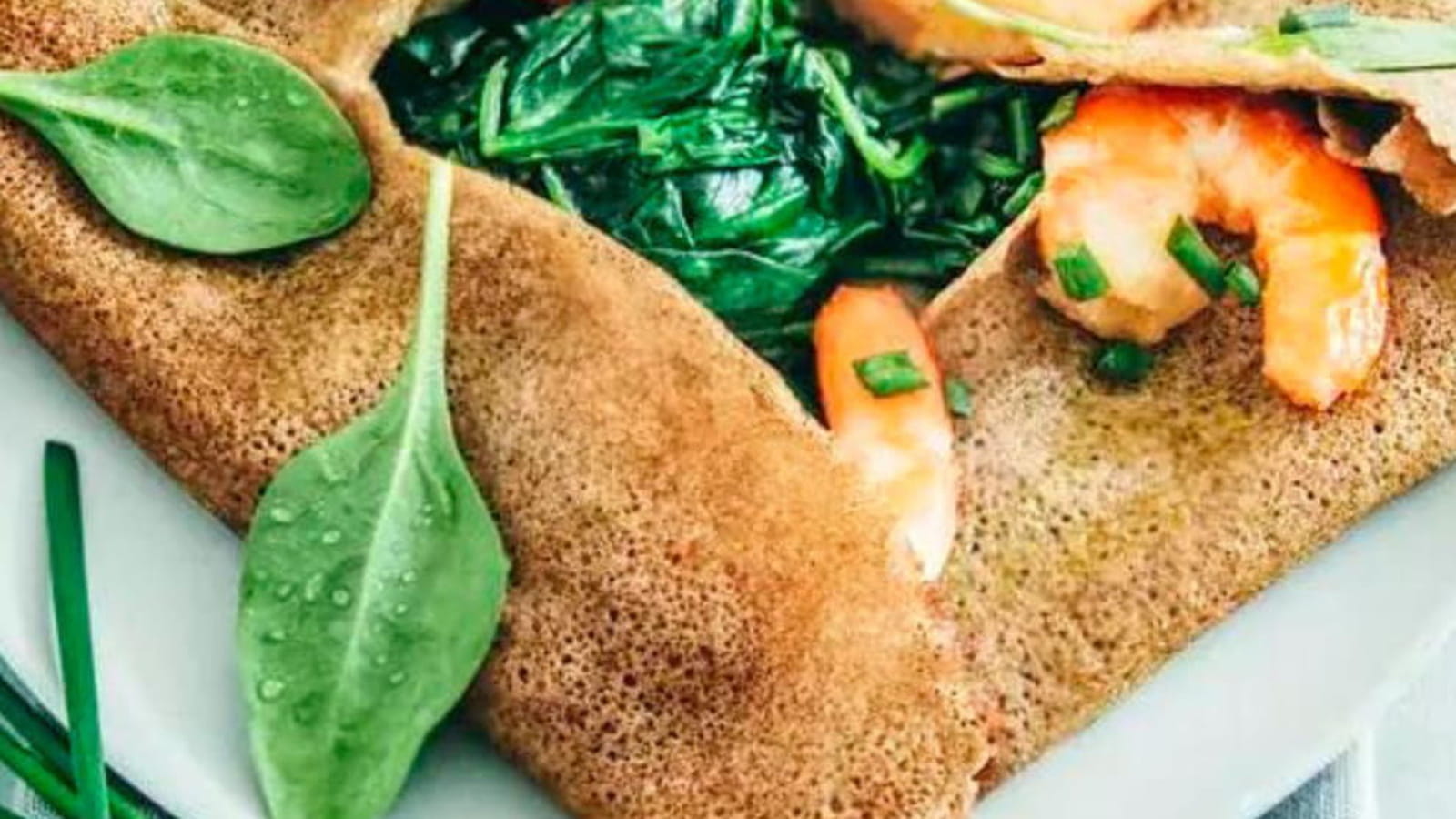 Galette aux crevettes et épinards