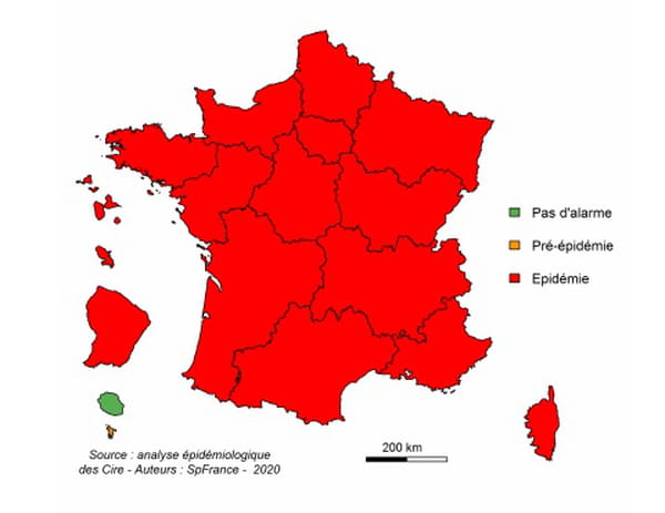 carte épidémie grippe france