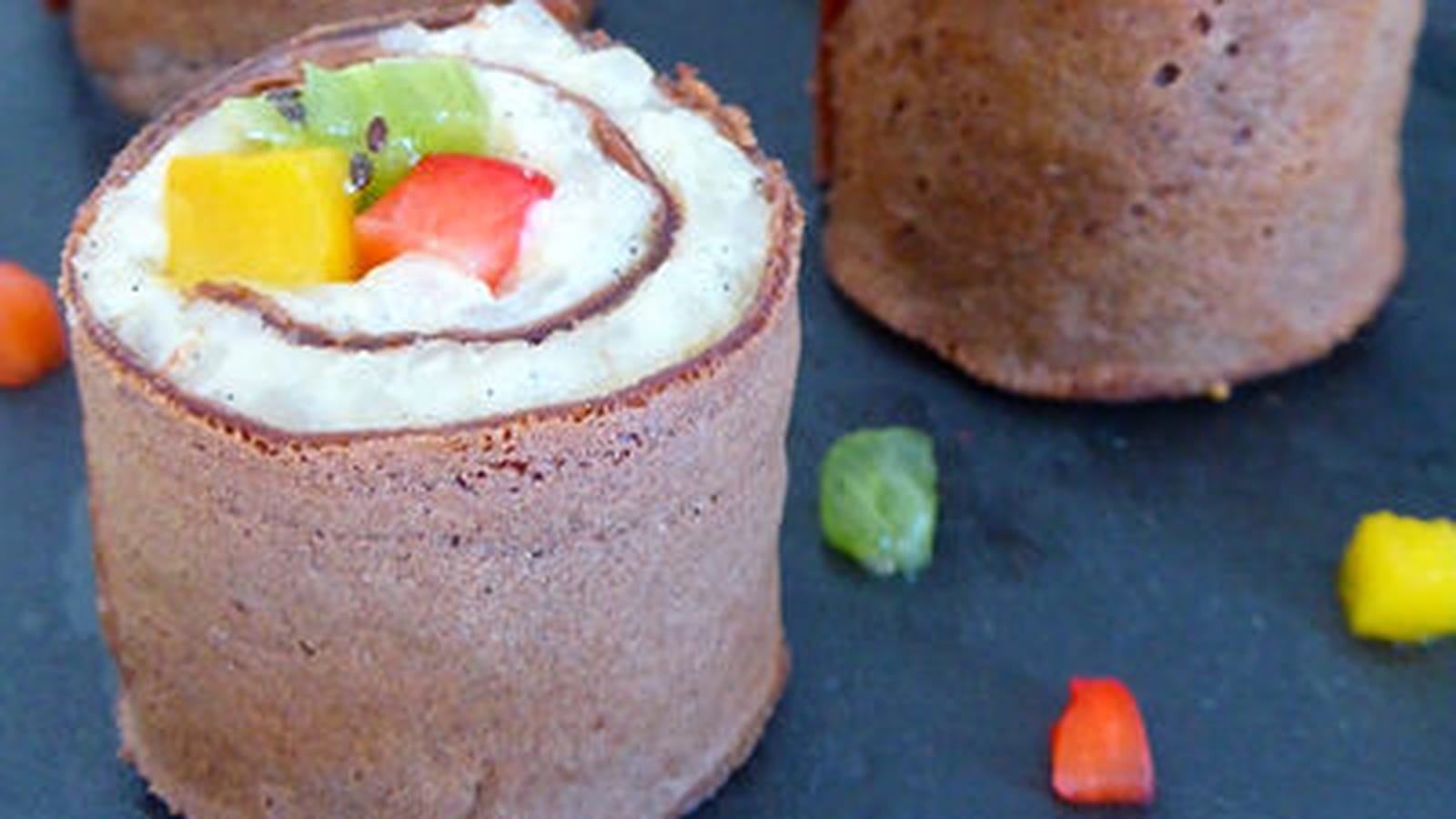 Sushis sucrés aux fruits