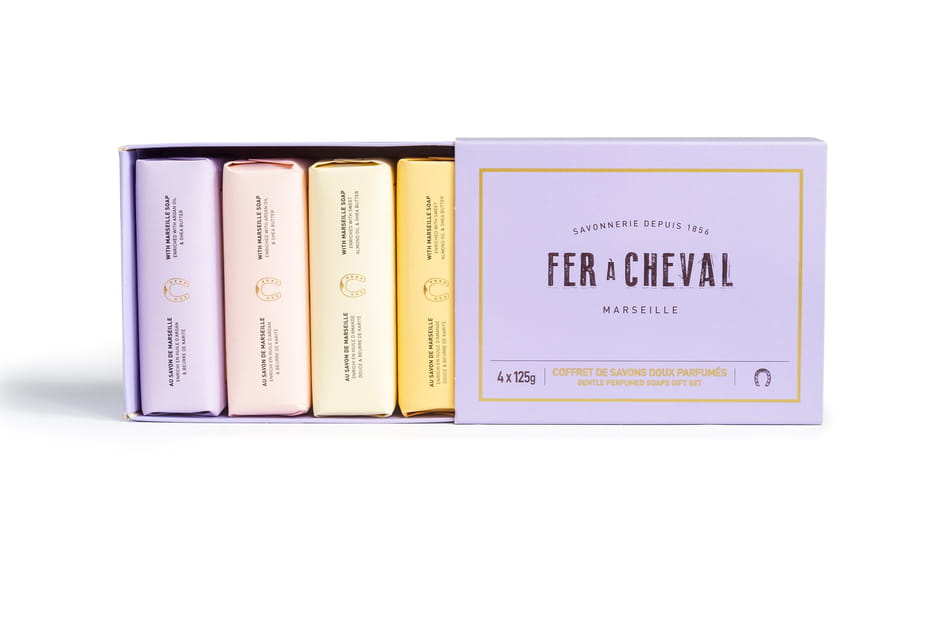 Coffret cadeau de 4&nbsp;savons doux parfum&eacute;s d'Altermundi