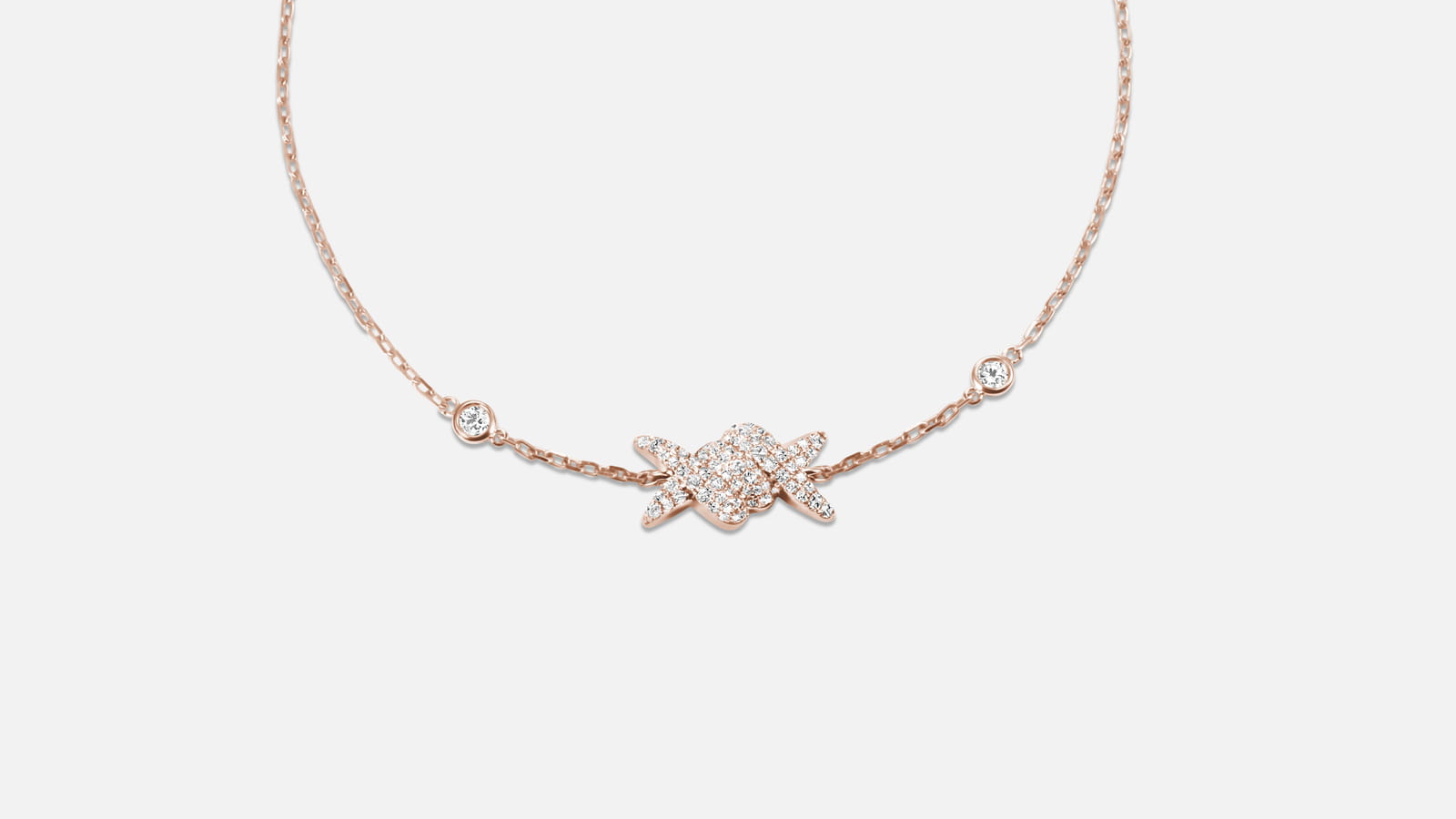 Bracelet barbelé pavé, or rose, Djula Paris