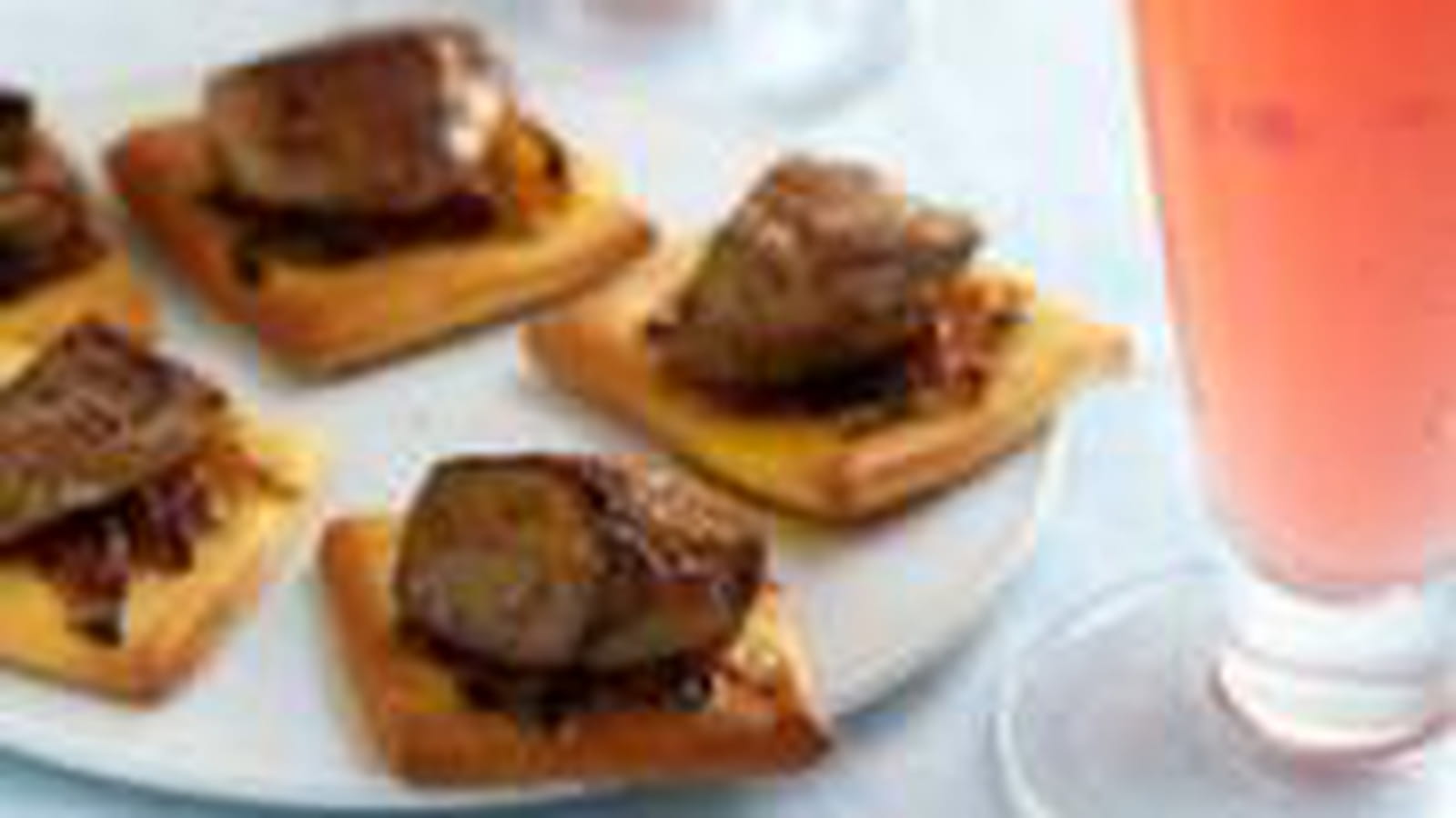 Mini-pizza au foie gras