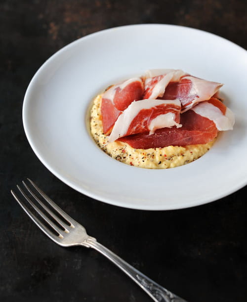 Jambon de Porc Noir de Bigorre et ses oeufs brouillés