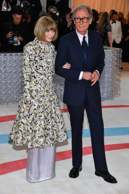 Anna Wintour en robe Chanel et Bill Nighy en costume noir