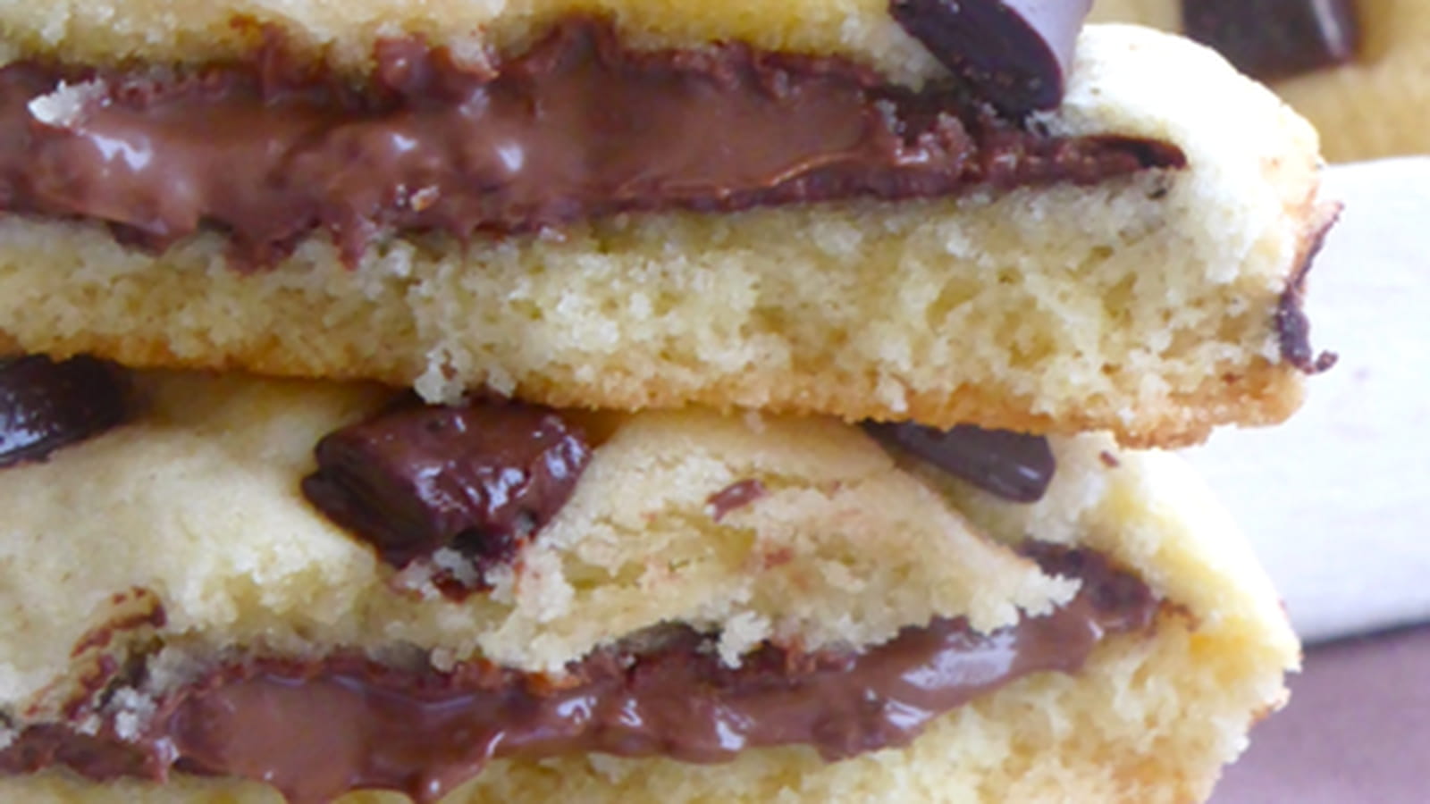 Cookie coeur fondant nutella