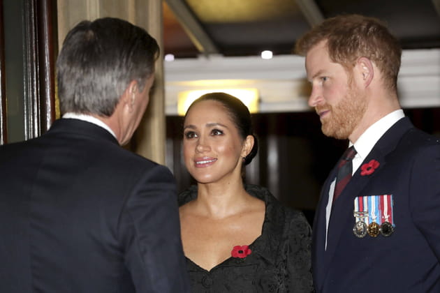 Meghan Markle et le prince Harry lors du Remembrance Day &agrave; Londres, 9&nbsp;novembre 2019.