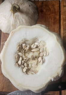 Pâtisson farci à la chair à saucisse et aux girolles : Etape 1
