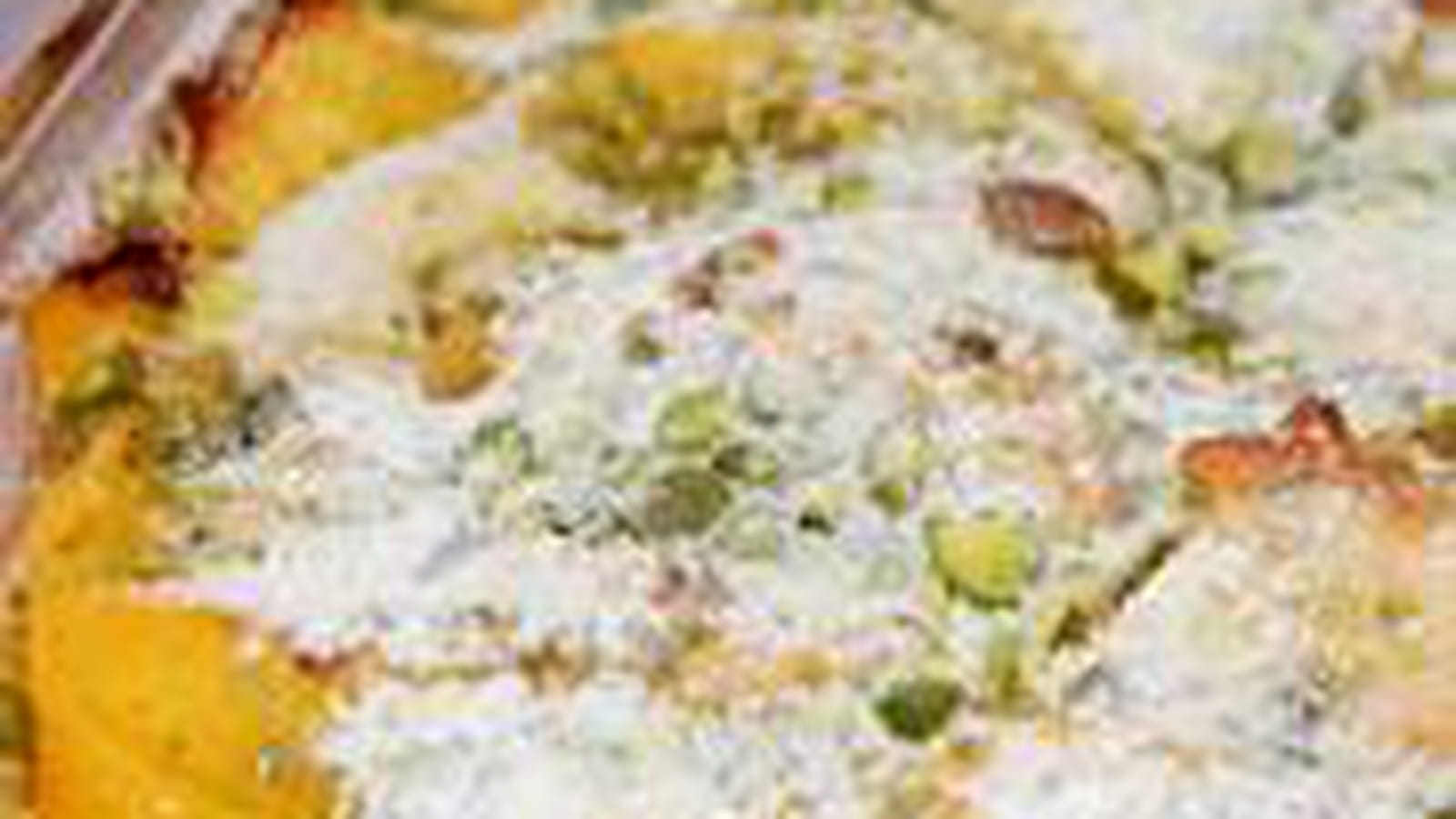Clafoutis aux pêches et pistaches