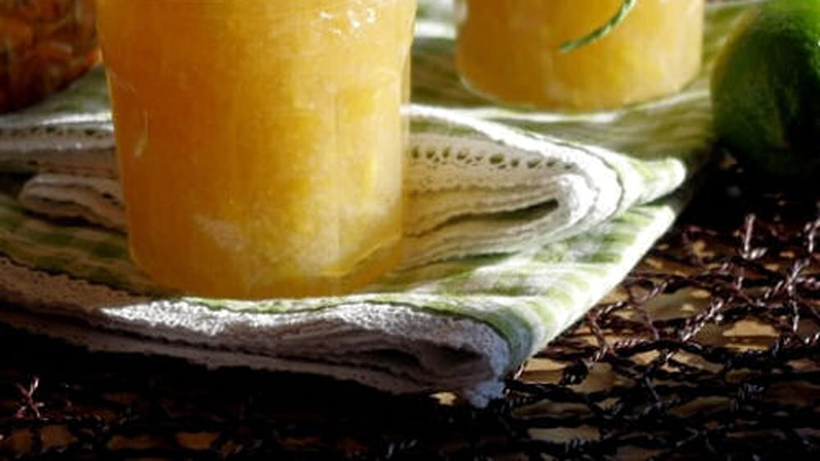 Confiture ananas, citron vert et gingembre