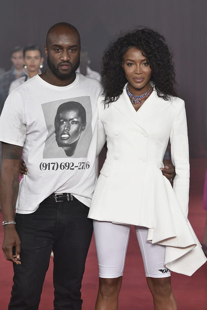 Virgil Abloh et Naomi Campbell au d&eacute;fil&eacute; Off-White printemps-&eacute;t&eacute; 2018