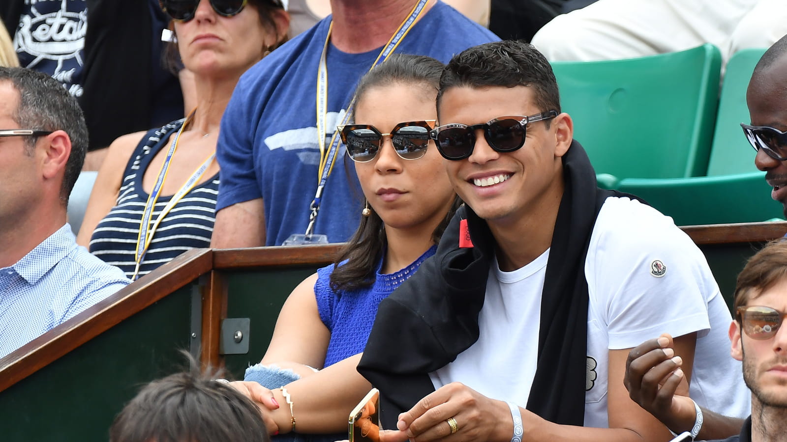 Thiago Silva et son épouse