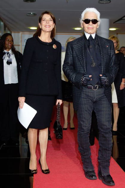 Caroline de Monaco en robe noire