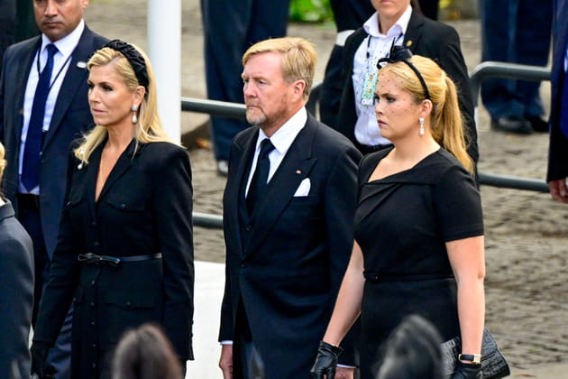 Maxima, Willem-Alexander et Amalia des Pays-Bas, r&eacute;unis aux obs&egrave;ques d'Harald V de Norv&egrave;ge