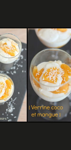Verrines douceur coco et mangue