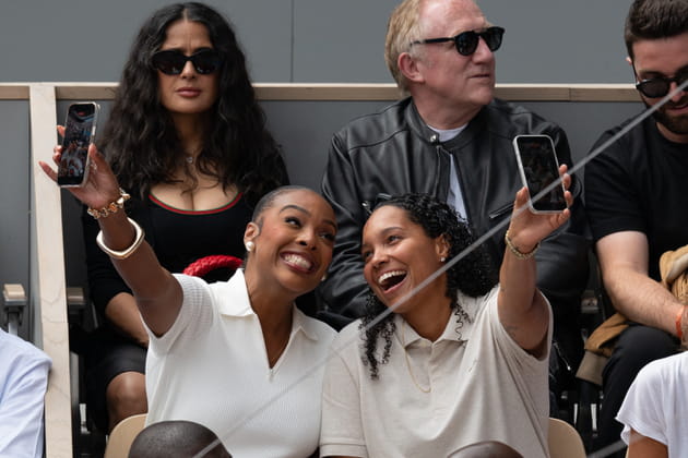 L'ex Miss France Ang&eacute;lique Angarni-Filopon se filme &agrave; Roland-Garros