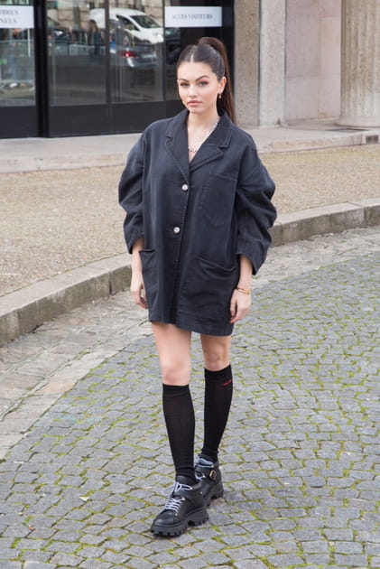 Thylane Blondeau au d&eacute;fil&eacute; Miu Miu
