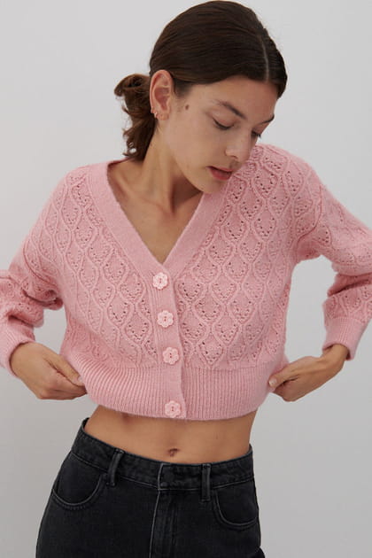 Cardigan rose de Reserved
