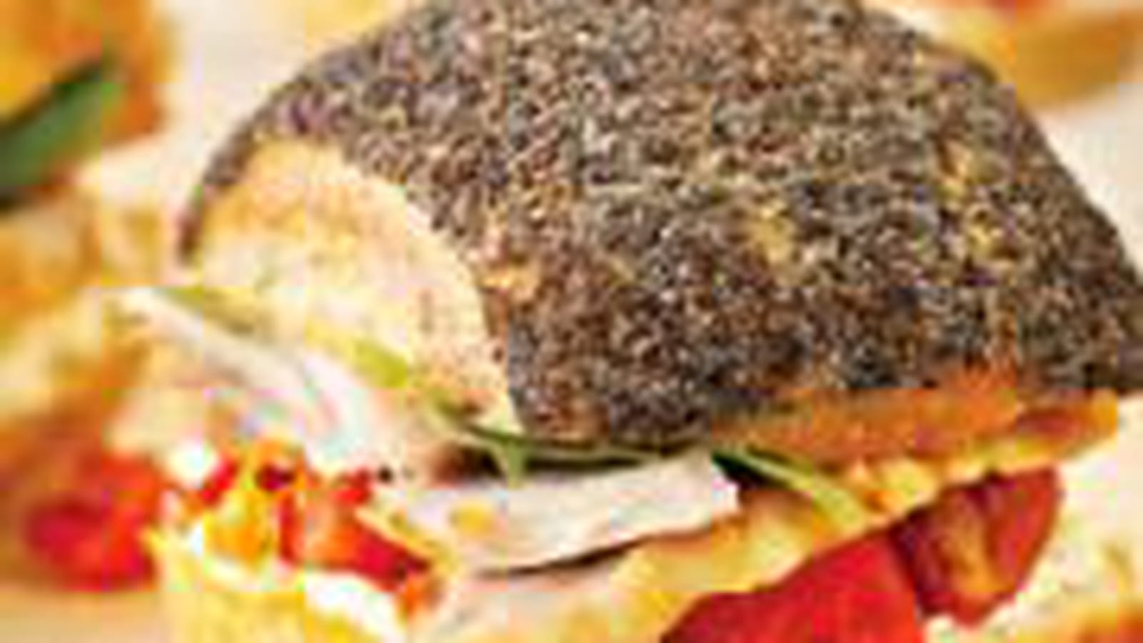 Assortiment de minis sandwichs de cuisses de dinde