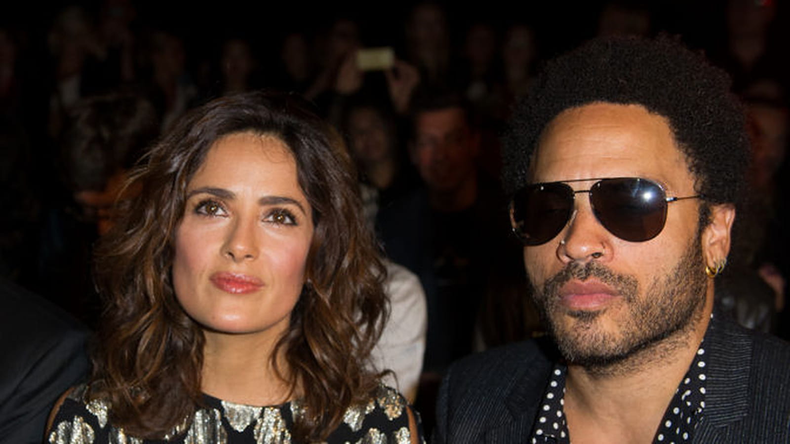 Salma Hayek et Lenny Kravitz