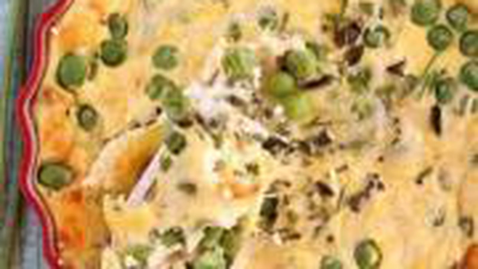 Clafoutis aux petits pois frais