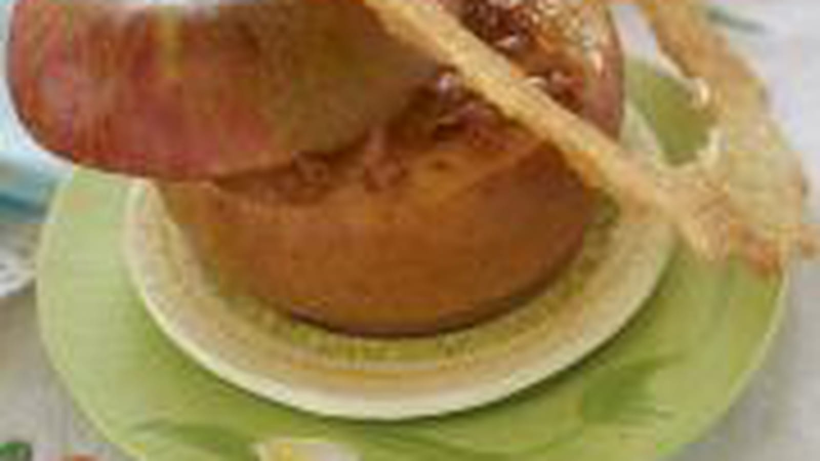 Pomme en pot de crème caramel