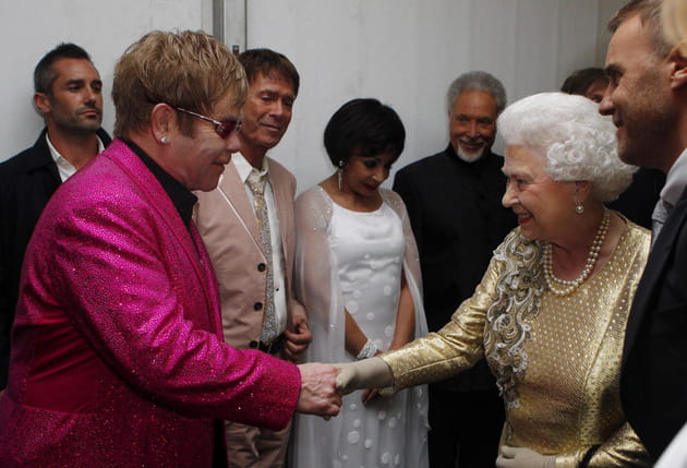 Avec Sir Elton John, en 2012