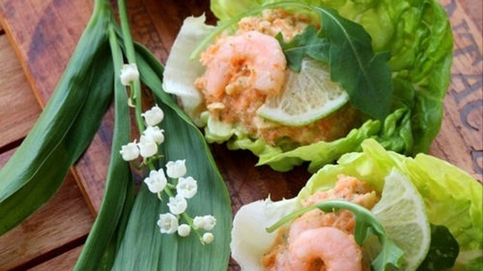 Barquettes de crevettes sauce pamplemousse