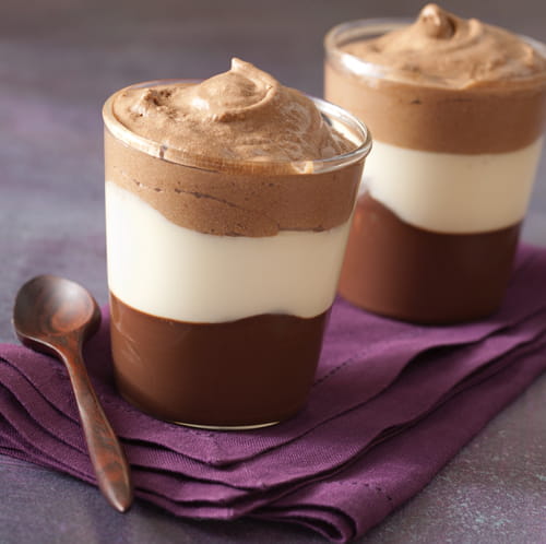 Verrines aux trois chocolats : la recette facile