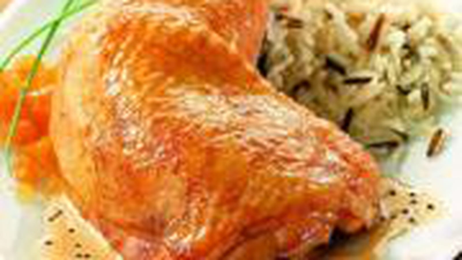 Poulet et sa compotée d'abricots