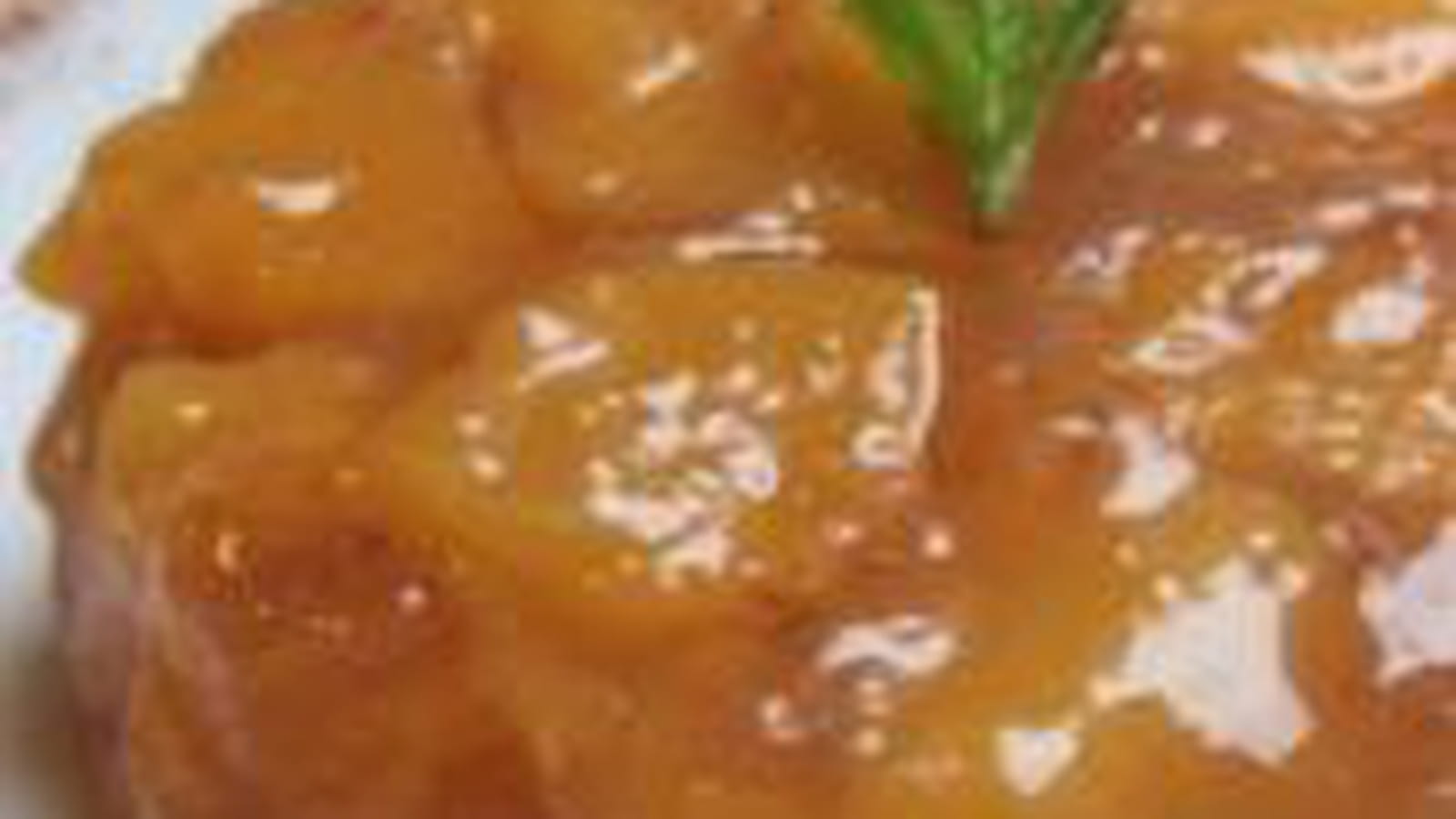 Gelée de pêches mentholée