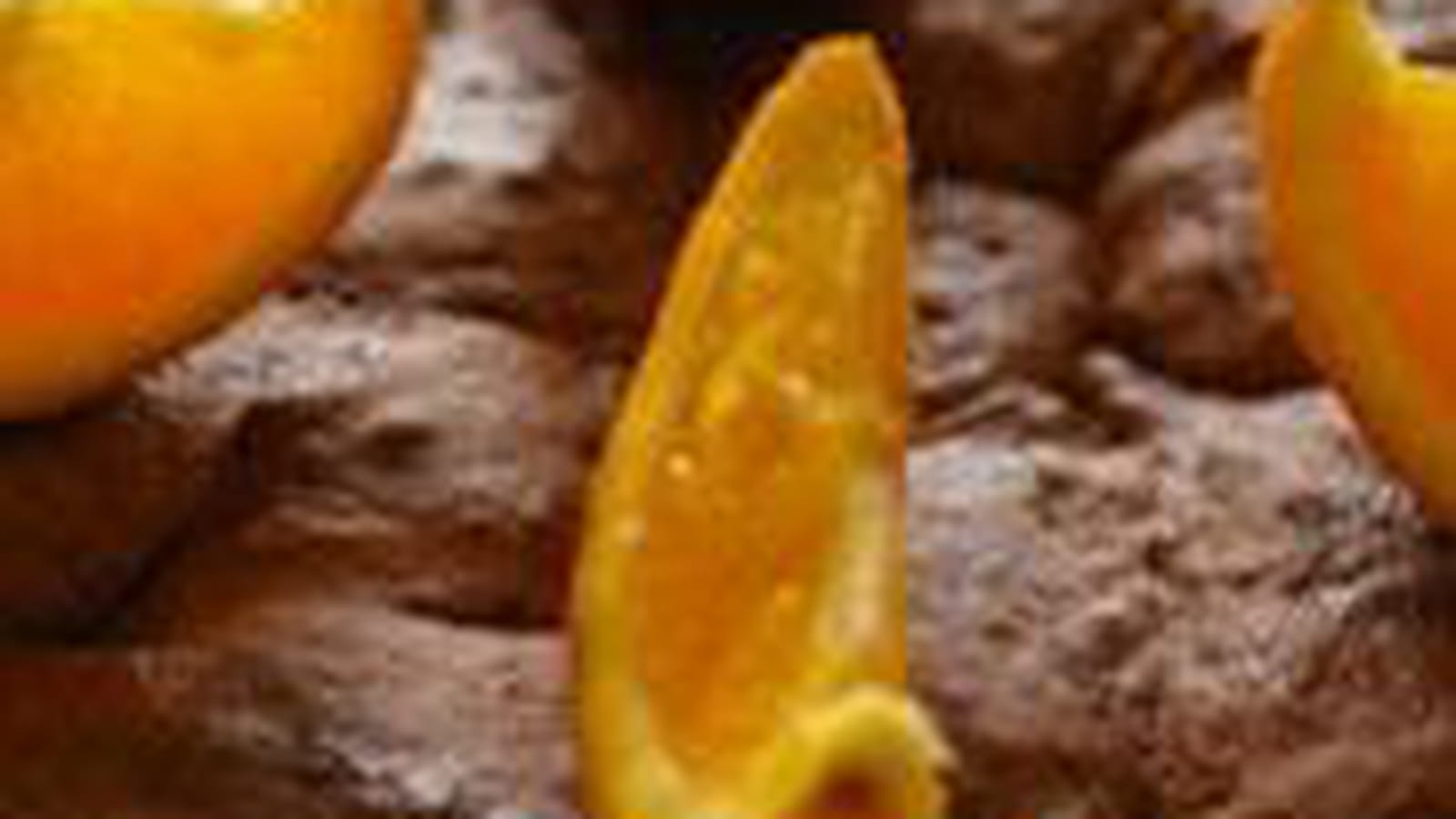 Fondant au chocolat aux écorces d'oranges confites