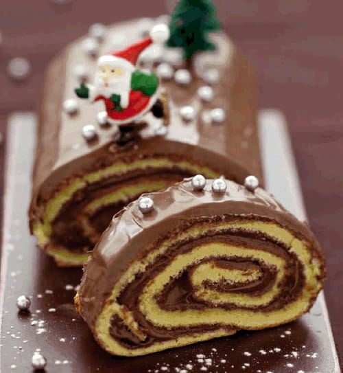 Bûche de Noël roulée au Nutella®
