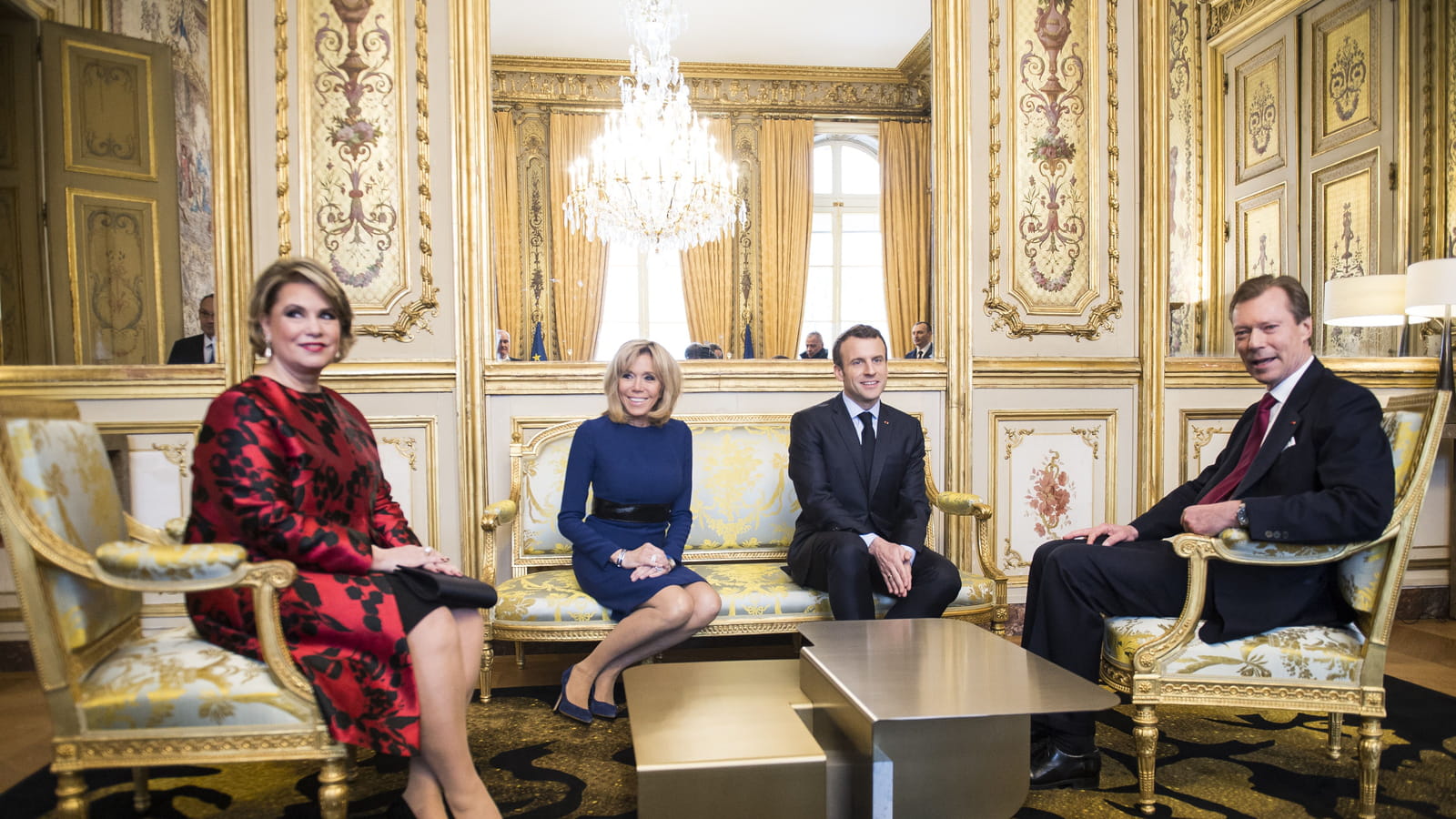 Entourés par la Duchesse et le Duc de Luxembourg 