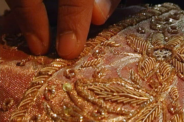 Détail de broderie indienne