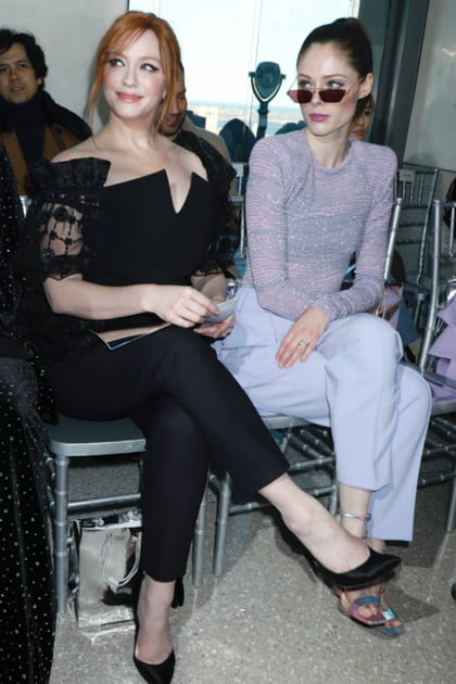 Christina Hendricks et Coco Rocha au d&eacute;fil&eacute; Christian Siriano